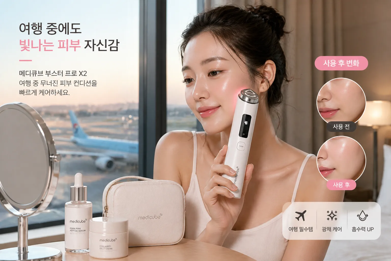 메디큐브 부스터 프로 X2 렌탈 인천공항 대여 여행기간 피부관리기 2
